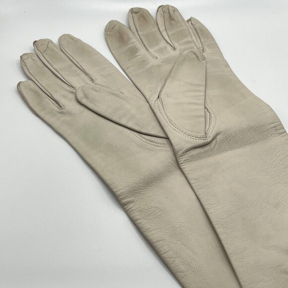 Vintage Italian white/ivory 13” opera gloves - Picture 1 of 8
